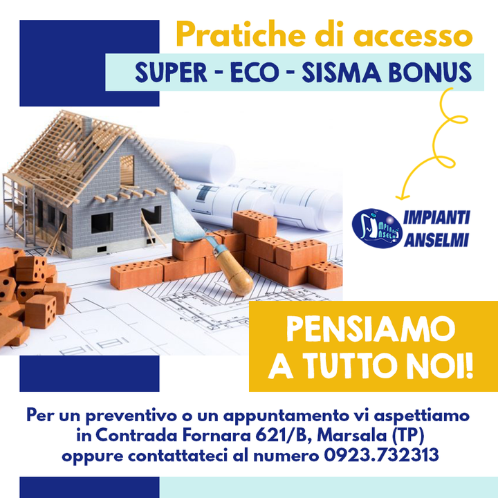 [ Pratiche di accesso ]
✅SUPER - ECO - SISMA BONUS

Da